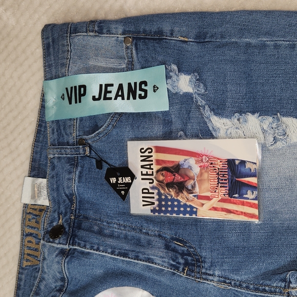 VIP JEANS DESTRUCTED COLLCTION WOMENS SIZE 20  NEW WITH TAGS - Picture 5 of 11